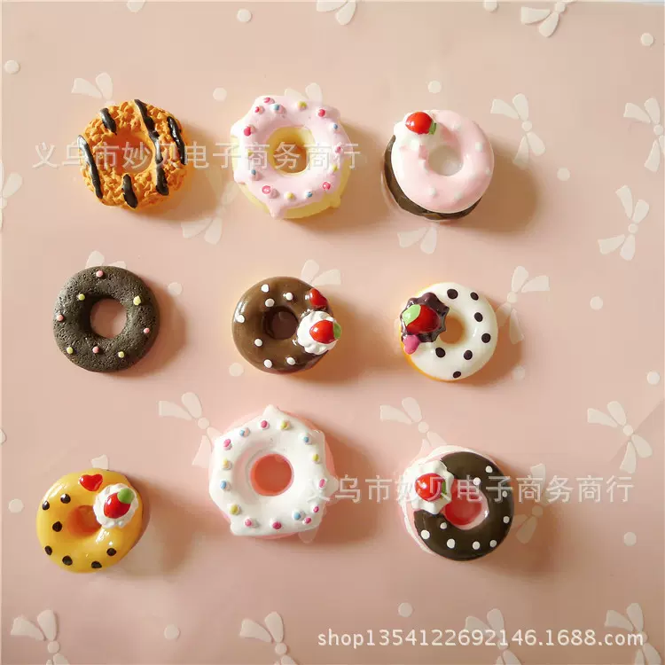 奶油手机壳diy材料 儿童头饰发饰树脂奶油草莓甜甜圈奥利奥贴片