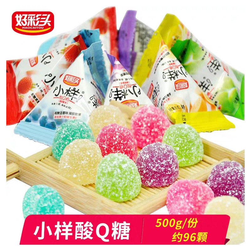 Good color head sample sour q candy soft candy QQ candy gum candy bulk mixed flavor fruit flavor candy mixed wholesale