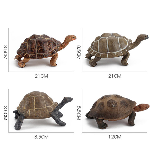 Solid simulation land turtle model, resembling tortoise, grass turtle, cross-border best-selling static turtle toy, decorative item, wholesale