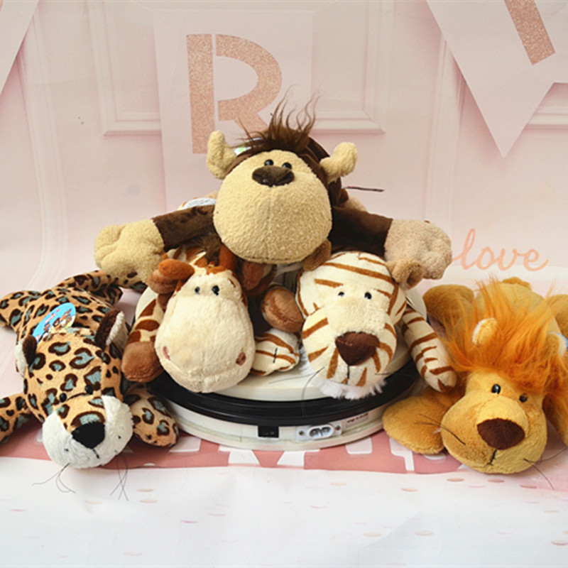 Lindo Animal de la selva de peluche de juguete mentira muñeca elefante León ciervo mono muñeca niños muñeca de trapo hembra