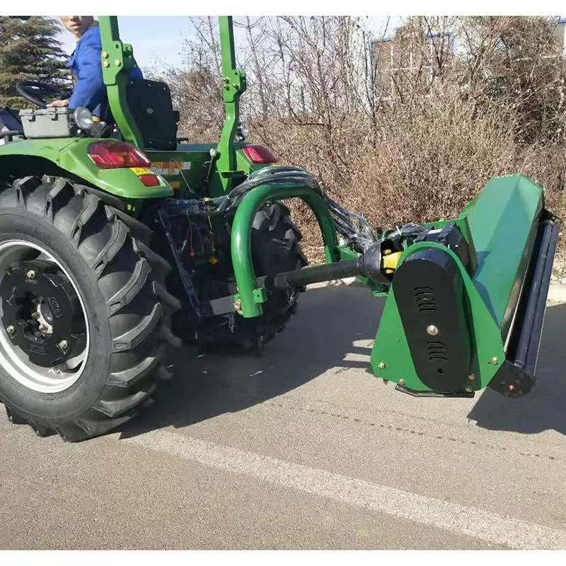 外贸出货河坡斜坡式割草机拖拉机带液压侧移式收割机侧挂式割草机