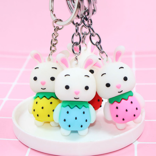 Creative cartoon keychain small gift shopping mall doll claw phone push small goods for ladies bags hanging ornament