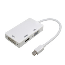 mini dp转dvi hdmi vga高清视频转换线适用苹果笔记本电脑 切换器