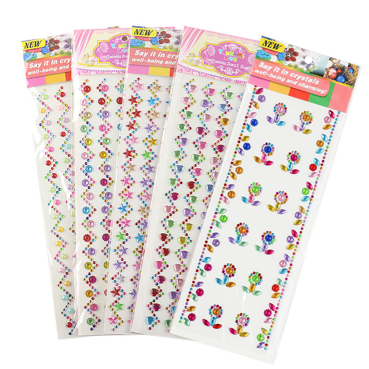 DIY hecho a mano de cristal acrílico coche pegatinas de diamantes de Color Universal pegatinas de diamantes DIY álbum pegatinas decorativas 4 opcionales