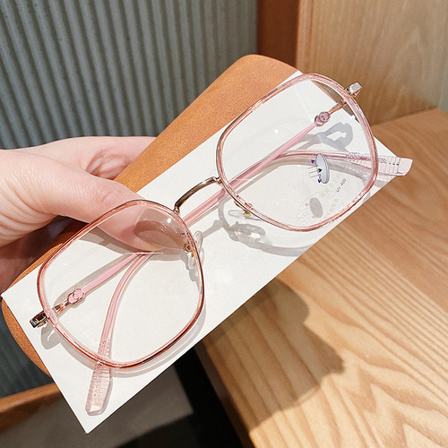 G's new TR90 polygonal myopia glasses frame, fashionable anti-blue light goggles, internet celebrity plain glasses frame