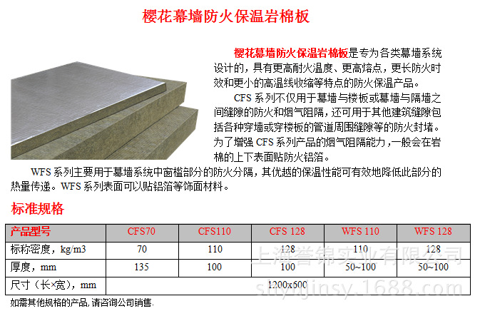 樱花保温岩棉600*1200*50mm 100kg密度 多功能保温岩棉