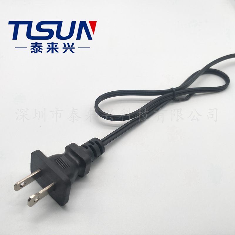 厂家供应直销 美规插头线 1.5米长黑色 八字尾母插电源线