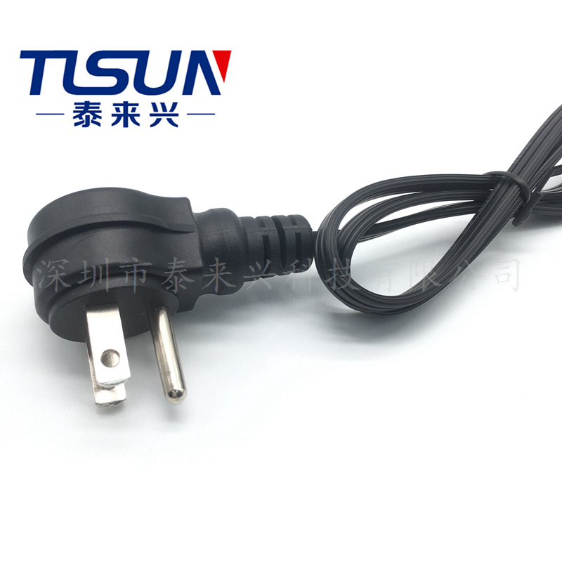 大电流美规三插直头3X18AWG 配线SJEW 系列电源线 扁线圆形电源线