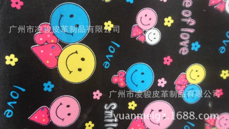 色丁印花牛津布 发泡PVC涂层 大量花色 印花饭盒带购物袋布