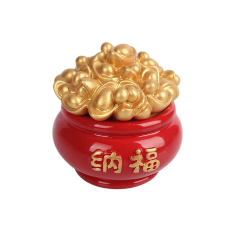 Car aromatherapy cornucopia ornaments, resin handicraft ornaments, creative home ornaments, car ornaments, which can hold balm