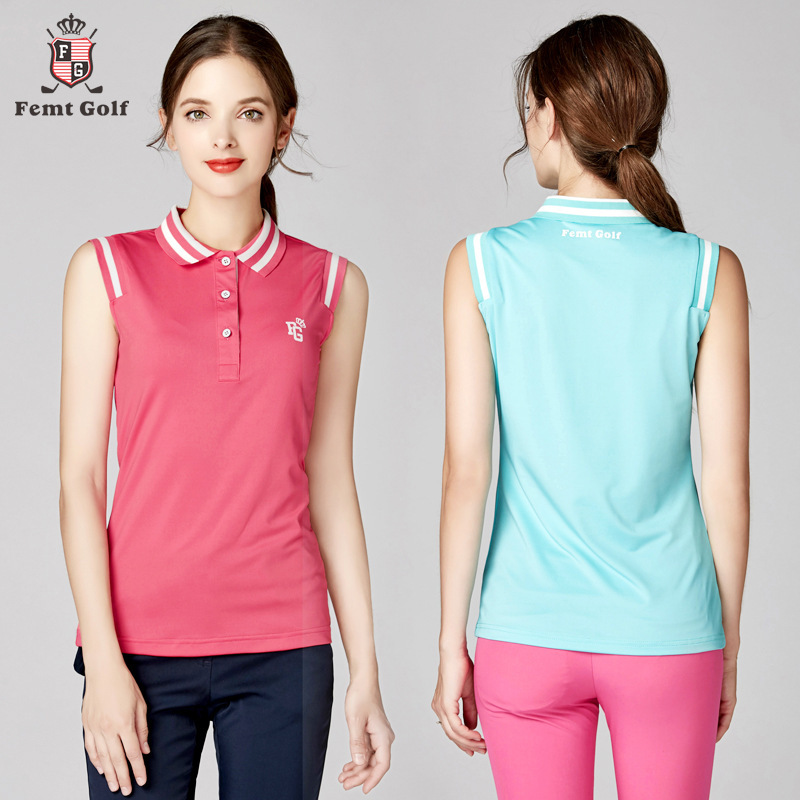 Spring and Summer golf Women's sleeveless T-shirt sweat-wicking quick-drying breathable comfortable polo shirt golf clothing Jersey short sleeve