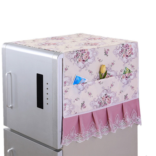 Refrigerator oven cover single-door refrigerator dust cover pastoral double-open refrigerator towel drum washing machine cover towel running volume
