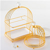 Cross -border hot -selling ceramic bird cage cake shelf wedding dessert dessert display shelf creative fruit disk cake plate