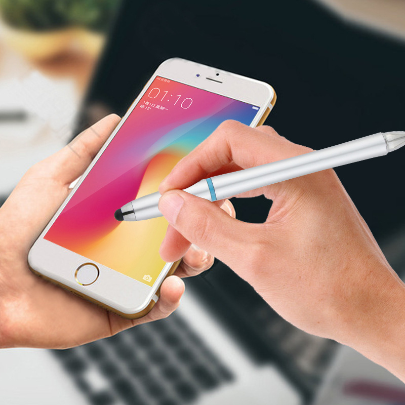 Nuevo multi-funcional de doble cabeza rotulador bolígrafo pluma capacitiva logotipo imprimible de una pieza de promoción multiusos