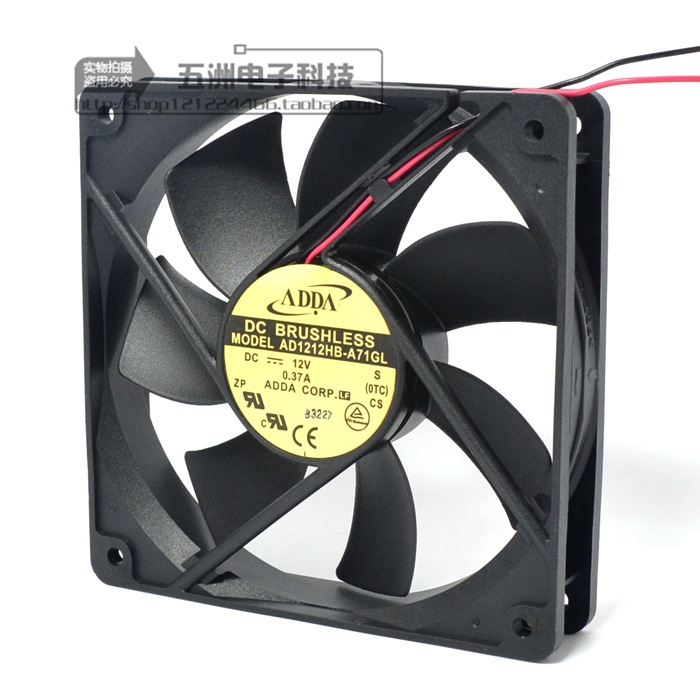 ADDA 12025 AD1212HB-A71GL 12V 0.37A 12CM/厘米双滚珠机箱风扇