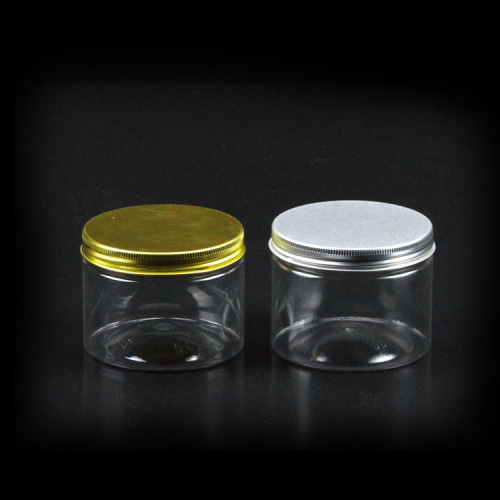 Wholesale 85 caliber aluminum lid food plastic jar pet round transparent plastic bottle thickened sealed jar