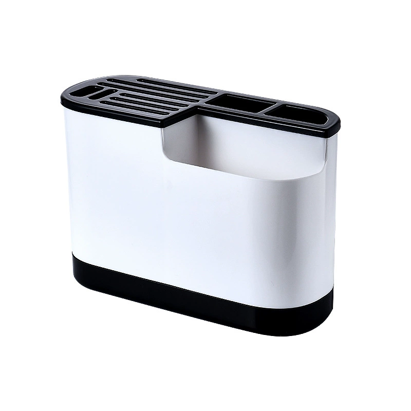 Multifunctional kitchen organizer, integrated cutting board & utensil storage, compact countertop