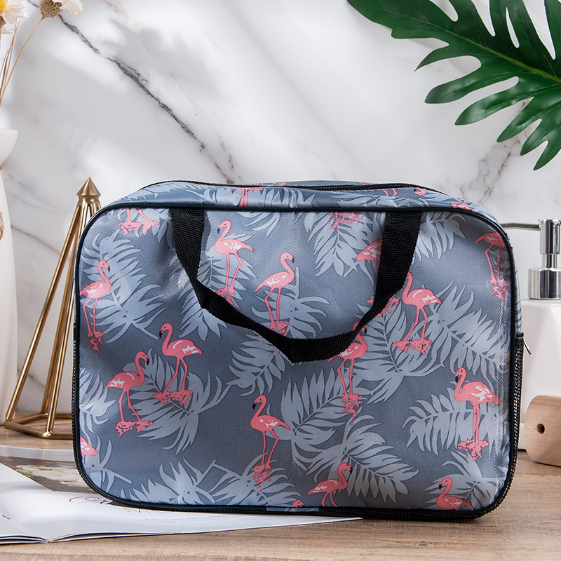 Nueva moda Flamingo bolsa de lavado neto inferior productos para el cuidado de la piel bolsa de lavado de gran capacidad impermeable Portátil Bolsa de almacenamiento portátil