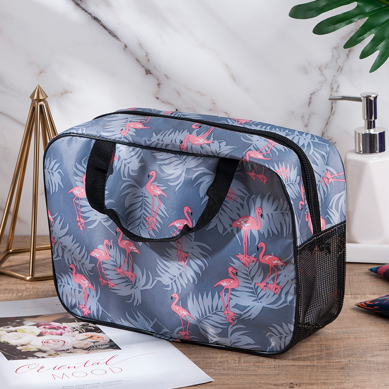 Nueva moda Flamingo bolsa de lavado neto inferior productos para el cuidado de la piel bolsa de lavado de gran capacidad impermeable Portátil Bolsa de almacenamiento portátil