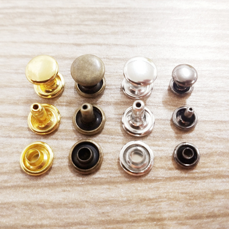 240 sets de caja de doble cara remache equipaje bolsa de cuero tapa de uñas herramienta de instalación traje remache al por mayor remache de doble cara