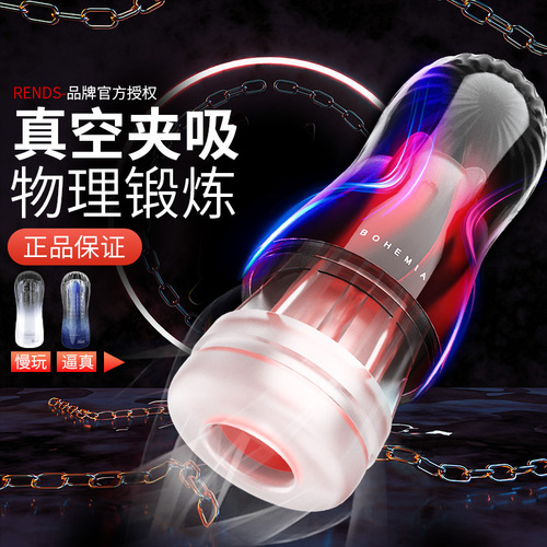 Rends-Bohemian male airplane cup manual vacuum sucking masturbation device adult sex toy