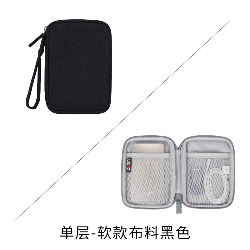Bubm portátil multifuncional digital accesorios bolsa de almacenamiento EVA auricular cable de datos de viaje sola capa doble bolsa de almacenamiento