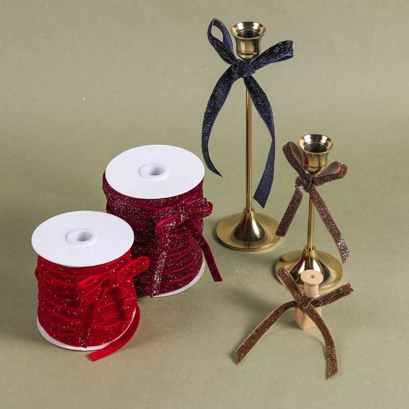 Scallion Velvet Belt diy Hair Accessories Material Birthday Cake Baking Gift Box Packaging Scallion Velvet Belt