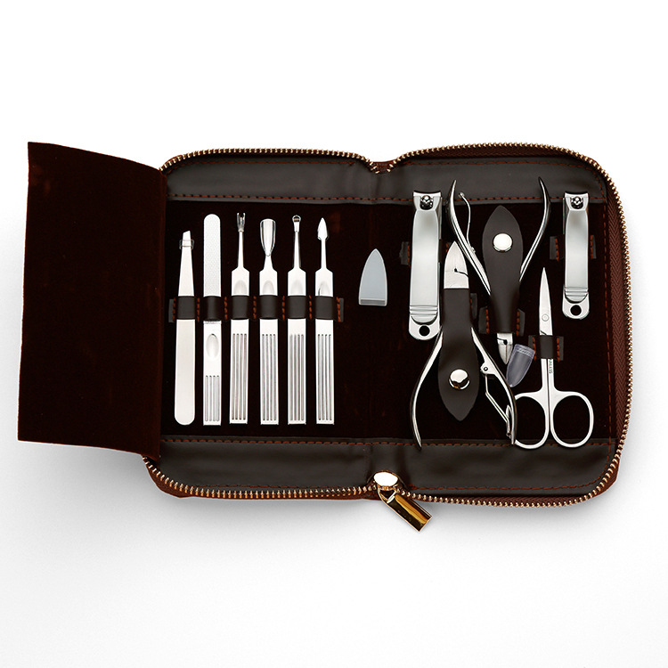 Spot cortaúñas de acero inoxidable cortaúñas juego de herramientas de uñas de belleza cortaúñas juego completo de logotipos fijos