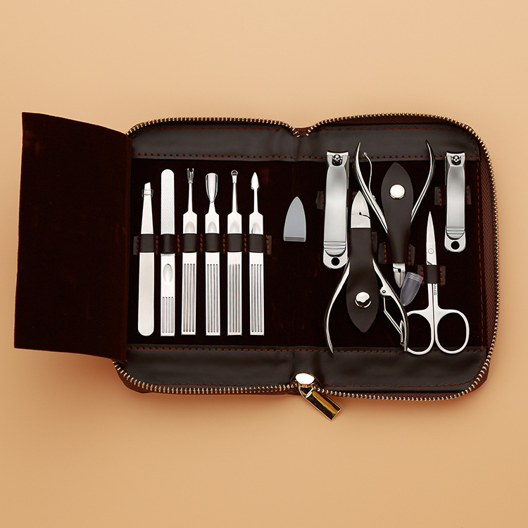 Spot cortaúñas de acero inoxidable cortaúñas juego de herramientas de uñas de belleza cortaúñas juego completo de logotipos fijos