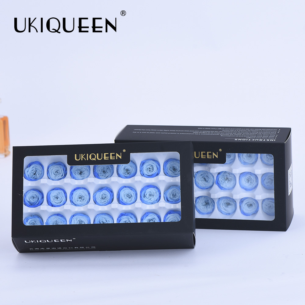 2-3cm 21 piezas hechas a mano DIY flor eterna Austin cabeza de la flor accesorios al por mayor chocolate