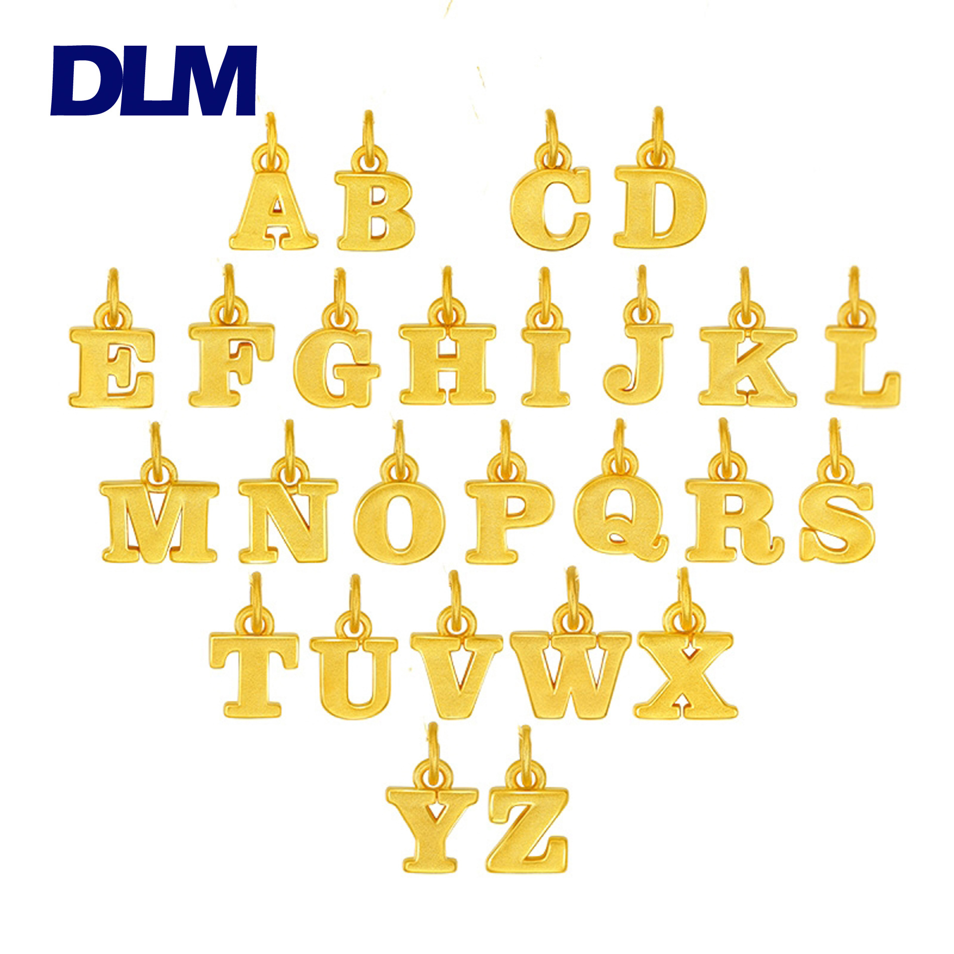 [Sand Gold] 26 English Letter Pendant Accessories DIY Red Rope Bracelet Chinese Valentine's Day Commemorative Holiday Accessories Wholesale
