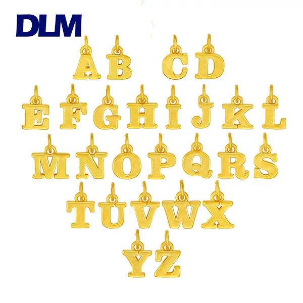 [Sand Gold] 26 English Letter Pendant Accessories DIY Red Rope Bracelet Chinese Valentine's Day Commemorative Holiday Accessories Wholesale