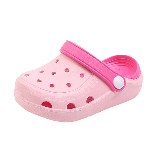 Children's Crocs Shoes for Small and Medium-sized Children Beach Hollow Foreign Trade Cartoon Cute Anti-Slip Slippers Baotou Baby Sandals