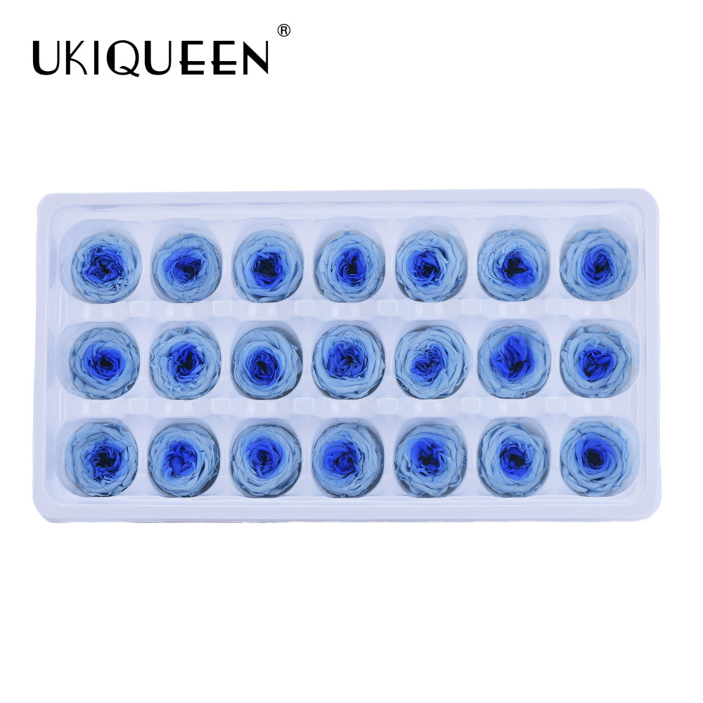 2-3cm 21 piezas hechas a mano DIY flor eterna Austin cabeza de la flor accesorios al por mayor chocolate