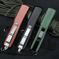 Aircraft Aluminum Handle Player Collection Micro-technology Automatic Spring Comb Straight Jump UT85 Stainless Steel Tool