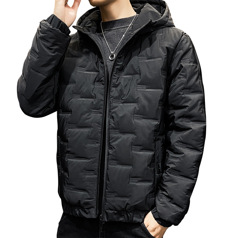Abrigo de algodón acolchado abrigo de los hombres invierno 2022 nueva chaqueta acolchada de algodón con capucha engrosada casual abrigo de algodón acolchado de los hombres de moda