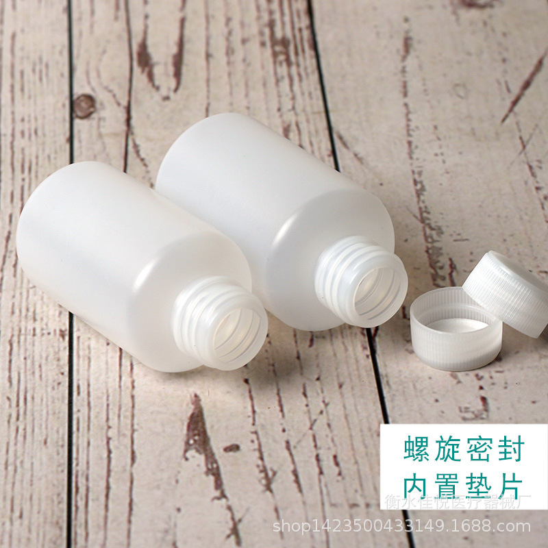 Jiayue fábrica en stock 10-200ml botella de agente de agua de plástico translúcido con contenedor de envasado de líquidos a escala