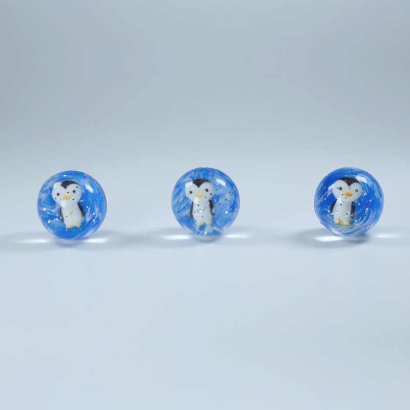 Víctor N ° 47 muñeca bola elástica de los niños educativos juguete cognitivo pinball transparente tridimensional 3D pelota que rebota