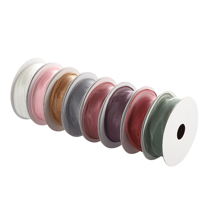 4cm de cola de pescado hilo cinta fábrica flores arte Bud cinta pastel hornear embalaje cola de pescado hilo color decorativo nieve cinta