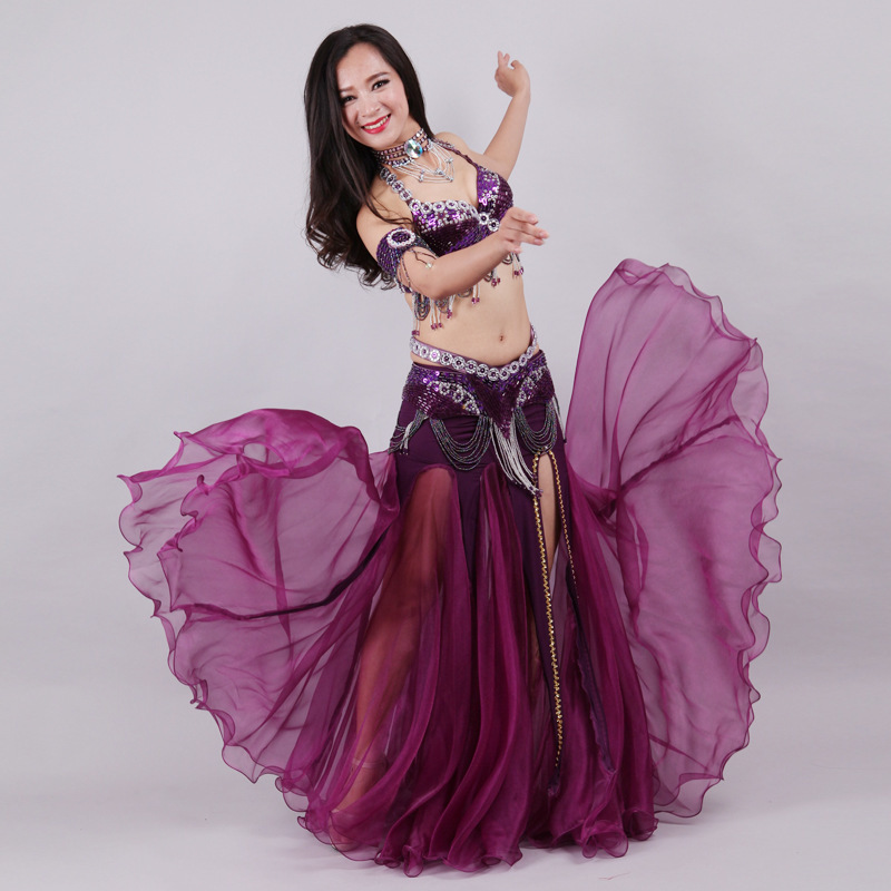 Aliexpress Women's Belly Dance Costume Three-Piece Set Oriental Dance Costume Indian Dance Suit Stage Performance Costume Wholesale
