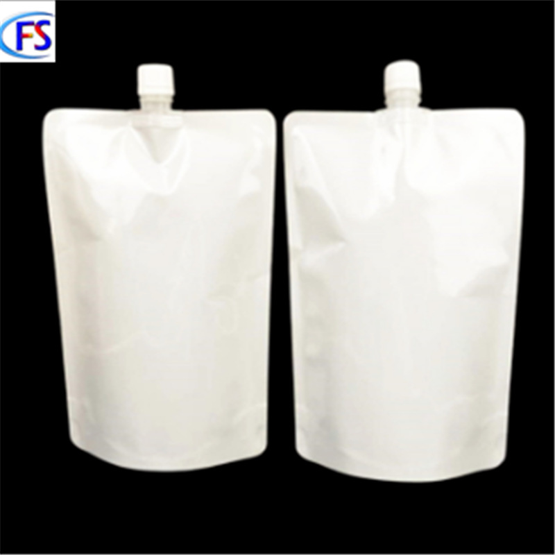 定 制 批发500ml消毒液洗手液  奶白色直嘴洗面奶化妆品自立吸嘴