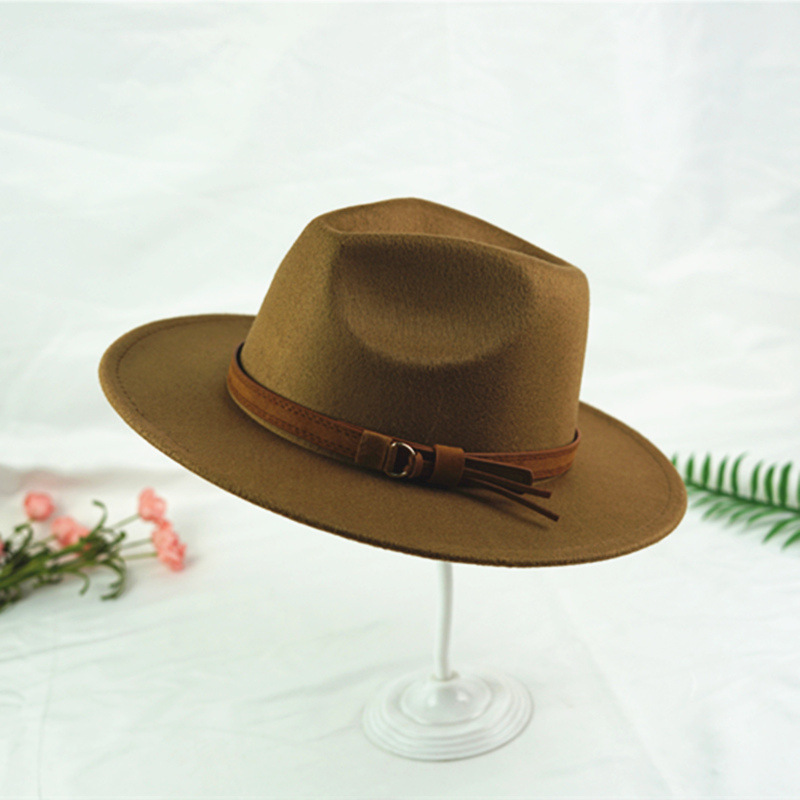 Moda europea y americana Otoño e Invierno nuevo sombrero de lana negro AliExpress Amazon eBay Jazz sombrero unisex