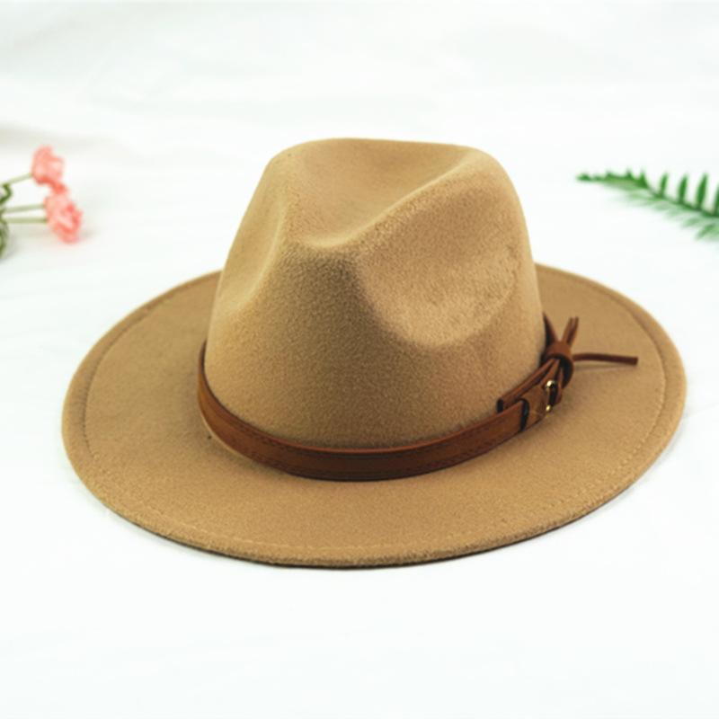 Moda europea y americana Otoño e Invierno nuevo sombrero de lana negro AliExpress Amazon eBay Jazz sombrero unisex