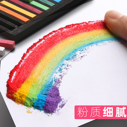 Marie Color Pencil 24 Colors 12 Pack Colored Chalk 48 Piece Drawing Chalk Professional Pastel Sticks Drawing Board Art Supplies