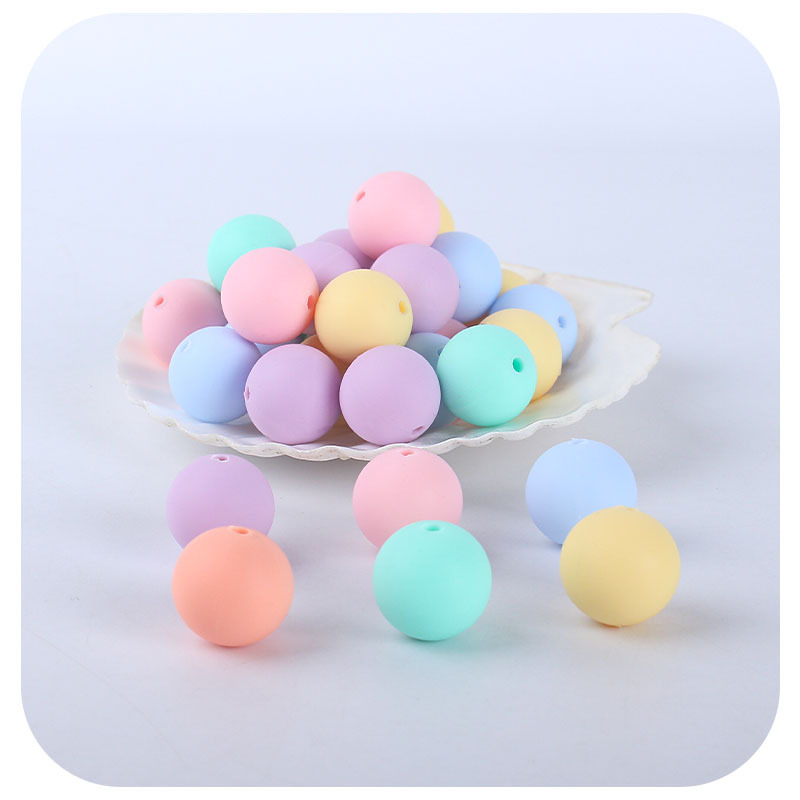 12mm perlas de silicona molar juguete teether pulsera pezón cadena collar accesorios infantil DIY accesorios de la joyería