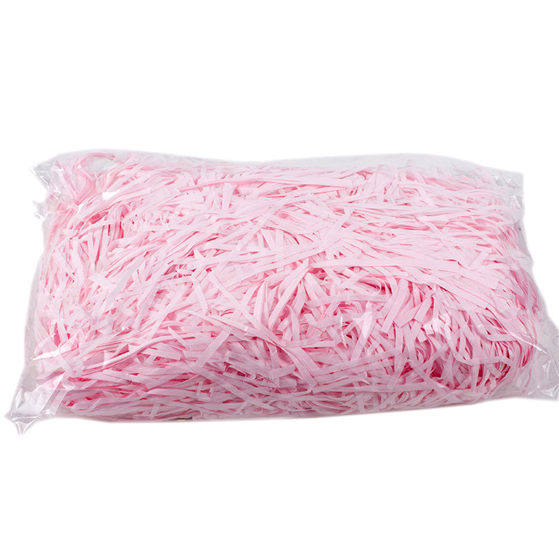 Rafia seda respetuosa con el medio ambiente papel triturado seda cosméticos fruta caramelo caja de regalo llena de color papel triturado seda en stock al por mayor