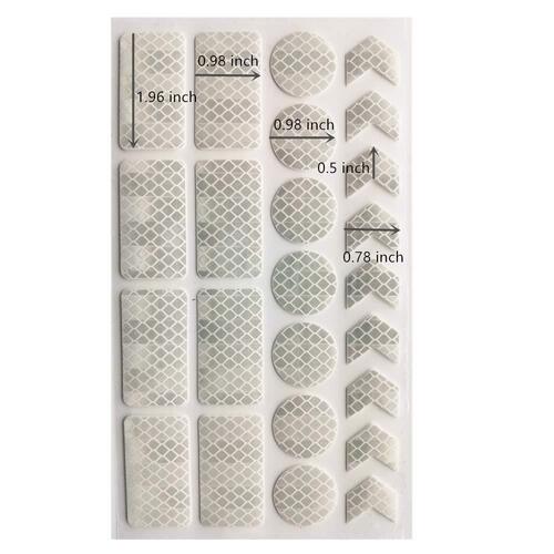 Hot selling Amazon cross-border cellular reflective stickers bicycle stickers night reflective logo grid pattern warning strips