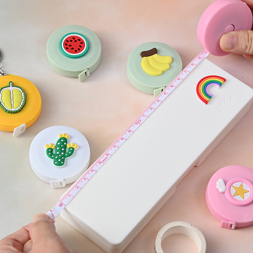 Cartoon mini tape measure round tape measure portable tape measure measurement bust waist circumference soft ruler clothes measuring ruler