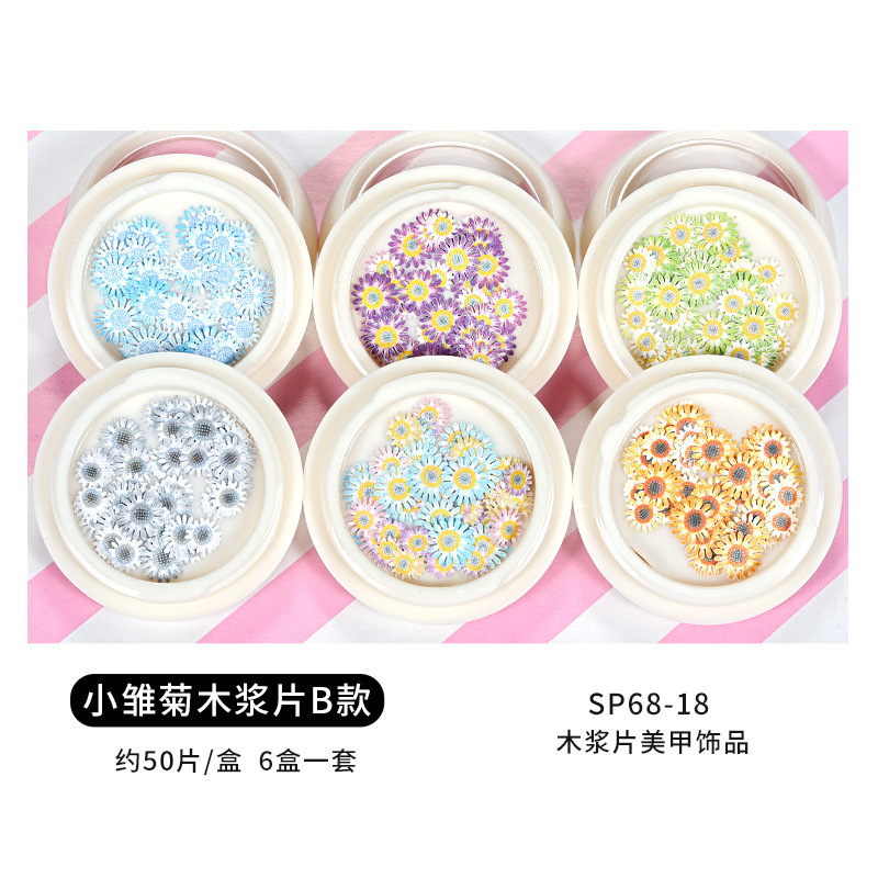 Conjunto de joyas de uñas populares transfronterizas nueva mariposa de uñas flor colorida flor seca lentejuelas desgaste joyería de uñas