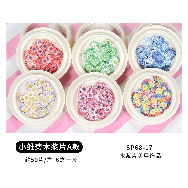 Conjunto de joyas de uñas populares transfronterizas nueva mariposa de uñas flor colorida flor seca lentejuelas desgaste joyería de uñas